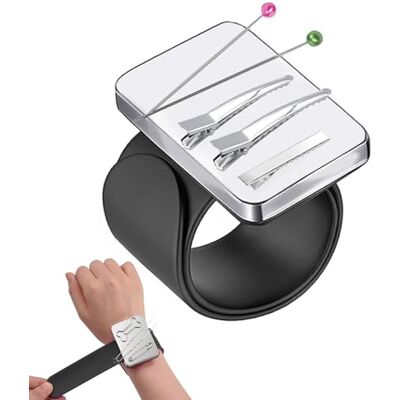 Jidyllic Magnetisch polskussen om op te naaien, draagbaar magnetisch kussen met siliconen armband voor naaien en vlechten Jidyllic Magnetisch polskussen om op te naaien, draagbaar magnetisch kussen met siliconen armband voor naaien en vlechten