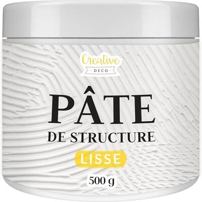 Creative Modeling Paste Structuurpasta, glad, reliëfpasta voor acrylverf, modelleerpasta, modellerende 3D-effect en textuurkunst, 500 g Creative Modeling Paste Structuurpasta, glad, reliëfpasta voor acrylverf, modelleerpasta, modellerende 3D-effect en textuurkunst, 500 g