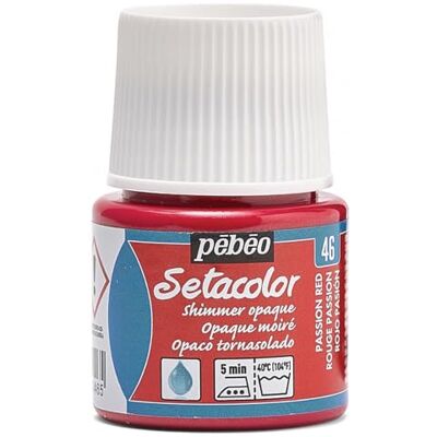 PEBEO Pébéo Setacolor 295046 ondoorzichtig, 1 fles passierood, 45 ml PEBEO Pébéo Setacolor 295046 ondoorzichtig, 1 fles passierood, 45 ml