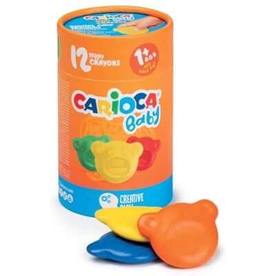 CARIOCA 12 kleurpotloden in de vorm van een beer voor kinderen vanaf 1 jaar CARIOCA 12 kleurpotloden in de vorm van een beer voor kinderen vanaf 1 jaar