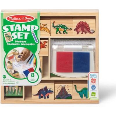 Melissa & Doug Houten stempelset: dinosaurussen – 8 stempels, 5 gekleurde potloden, 2-kleurige stempelpads Melissa & Doug Houten stempelset: dinosaurussen – 8 stempels, 5 gekleurde potloden, 2-kleurige stempelpads