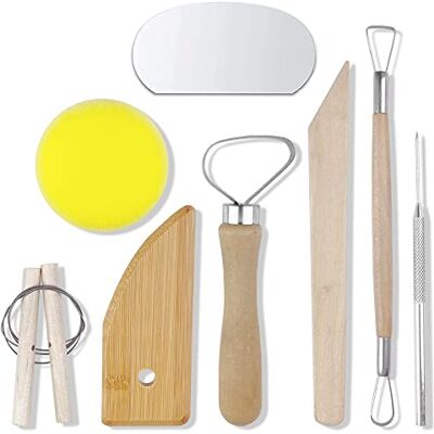 Gvolatee Keramische Sculptuur Gereedschap, Professionele Carving Tools, Keramische Sculptuur Kit voor Beginners, Professionals, Studenten, Kunstenaars en meer. 8 Stuks Gvolatee Keramische Sculptuur Gereedschap, Professionele Carving Tools, Keramische Sculptuur Kit voor Beginners, Professionals, Studenten, Kunstenaars en meer. 8 Stuks