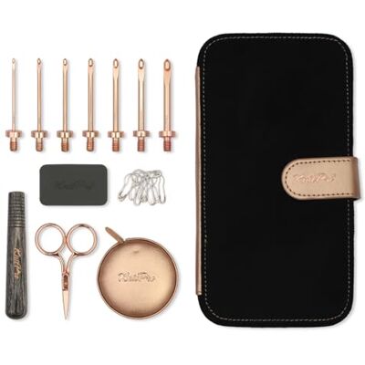 KnitPro Oasis Verwisselbare haakstarterset met houten handvat, voor beginners en gevorderden, 1 set, roségoud, 2-5 mm KnitPro Oasis Verwisselbare haakstarterset met houten handvat, voor beginners en gevorderden, 1 set, roségoud, 2-5 mm