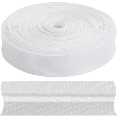 AERZETIX C77500 Gevouwen biesband 9 meter x 12 mm Polyester Kleur wit AERZETIX C77500 Gevouwen biesband 9 meter x 12 mm Polyester Kleur wit
