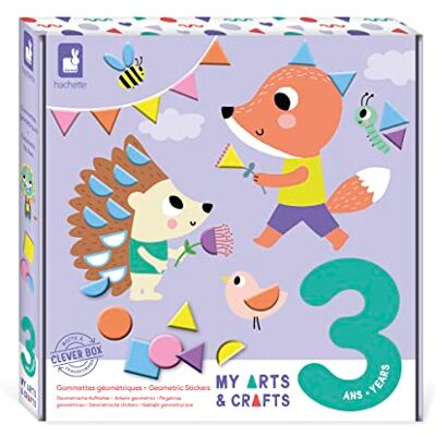 Janod , My Arts & Crafts, geometrische stickers, vanaf 3 jaar 4 tafels, 5 kleuren schuimvormen, herbruikbare doos met 4 houders, fijne motoriek Janod , My Arts & Crafts, geometrische stickers, vanaf 3 jaar 4 tafels, 5 kleuren schuimvormen, herbruikbare doos met 4 houders, fijne motoriek