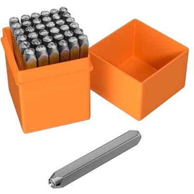 Ravytha 37 stuks letterstempels, metalen stempel, letter A-Z, cijfers 0-8, symbool &/hartsymbool, letter voor klei, zelfhardende klei, voor stempelen van metaal, kunststof, leer (3 mm) Ravytha 37 stuks letterstempels, metalen stempel, letter A-Z, cijfers 0-8, symbool &/hartsymbool, letter voor klei, zelfhardende klei, voor stempelen van metaal, kunststof, leer (3 mm)
