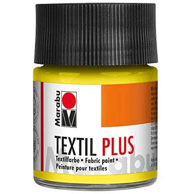 Marabu Sjabloon-motief 020, 50 ml, Textil Plus, verf, citroen Marabu Sjabloon-motief 020, 50 ml, Textil Plus, verf, citroen