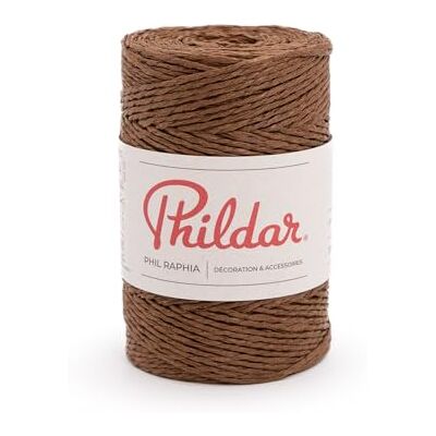 Phildar Phil Raphia wollen bol – breiwol – 100% papier – naald nr. 4 – kleur chocoladebruin Phildar Phil Raphia wollen bol – breiwol – 100% papier – naald nr. 4 – kleur chocoladebruin