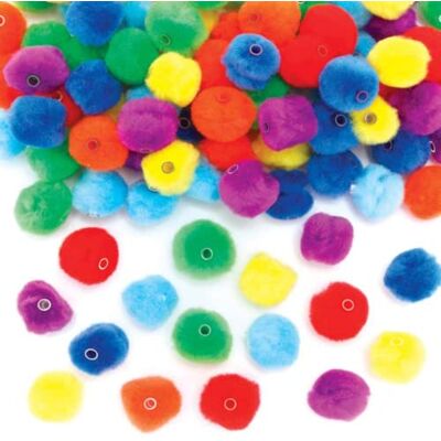 Baker Ross FE324 Regenboog pompons kralen om te rijgen, 105 stuks, kleurrijke versieringen voor het maken van kindersieraden, knutselen en knutselactiviteiten Baker Ross FE324 Regenboog pompons kralen om te rijgen, 105 stuks, kleurrijke versieringen voor het maken van kindersieraden, knutselen en knutselactiviteiten