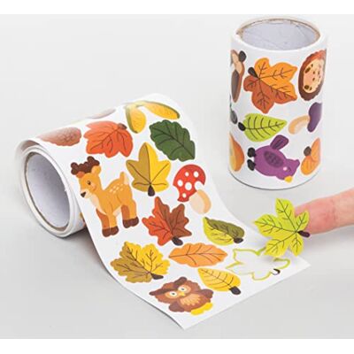 Baker Ross FE631 Rollen herfstmotief voor kinderen, 600 stuks, stickers voor kinderen, scrapbooking, accessoires, creatieve vrije tijd voor kinderen Baker Ross FE631 Rollen herfstmotief voor kinderen, 600 stuks, stickers voor kinderen, scrapbooking, accessoires, creatieve vrije tijd voor kinderen