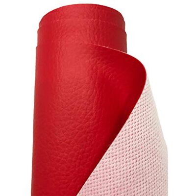A-Express Waterdichte en duurzame kunstlederen stof van gestructureerd vinyl, 100 cm x 140 cm, rood A-Express Waterdichte en duurzame kunstlederen stof van gestructureerd vinyl, 100 cm x 140 cm, rood