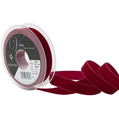 Berisfords Fluwelen lint, donkerrood, 10,2 x 2,1 x 10,2 cm Berisfords Fluwelen lint, donkerrood, 10,2 x 2,1 x 10,2 cm