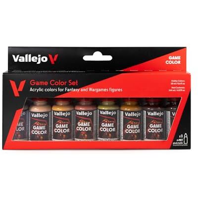 Vallejo 120116 772187 verfflessen huidtinten, 8 x 18 ml, 8 stuks Vallejo 120116 772187 verfflessen huidtinten, 8 x 18 ml, 8 stuks