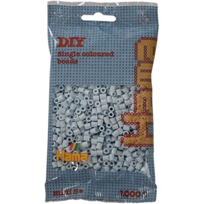 Hama Strijkkralen, ca. 1000 kralen, stoffig blauw, mozaïek- en knutseldecoratie voor kinderen vanaf 5 jaar Hama Strijkkralen, ca. 1000 kralen, stoffig blauw, mozaïek- en knutseldecoratie voor kinderen vanaf 5 jaar