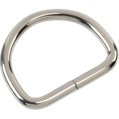 AERZETIX Set van 12 halve maan "D" ringen lussen 30 x 4 mm accessoire voor handtasriemen knutselproject zakje decoratie zilver gekleurd metaal AERZETIX Set van 12 halve maan "D" ringen lussen 30 x 4 mm accessoire voor handtasriemen knutselproject zakje decoratie zilver gekleurd metaal