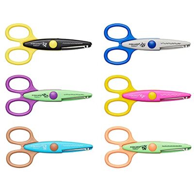 Fiskars Kinderschaarset, 6-delig, totale lengte: 13 cm, voor rechts- en linkshandigen, + 4 jaar, roestvrijstalen messen/kunststof handgrepen, meerkleurig, Kidzors, 1003730 Fiskars Kinderschaarset, 6-delig, totale lengte: 13 cm, voor rechts- en linkshandigen, + 4 jaar, roestvrijstalen messen/kunststof handgrepen, meerkleurig, Kidzors, 1003730
