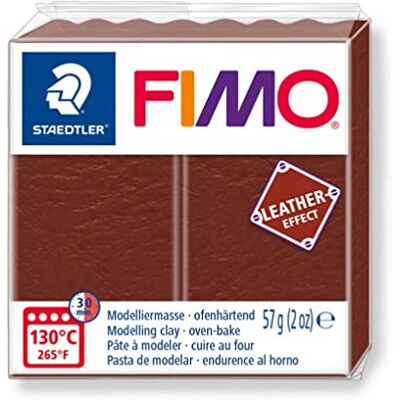 Staedtler 8010-779 Fimo Leather-Effect Ovenhardende boetseerklei (voor creatieve voorwerpen van leer, lederlook en type) walnoot Staedtler 8010-779 Fimo Leather-Effect Ovenhardende boetseerklei (voor creatieve voorwerpen van leer, lederlook en type) walnoot