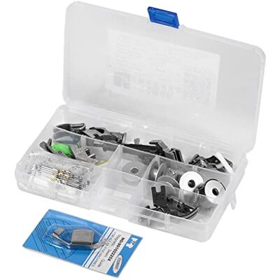 Zerodis Set van 17 stuks voor industriële naaimachines, accessoires voor naaimachines, inclusief naaivoet, spoel, naald, spoel, schroevendraaier, hulpgereedschap Zerodis Set van 17 stuks voor industriële naaimachines, accessoires voor naaimachines, inclusief naaivoet, spoel, naald, spoel, schroevendraaier, hulpgereedschap