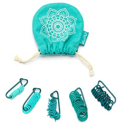 KnitPro KP36633 The Mindful Collection De megapack Mindful Marker, 100 stuks, blauwgroen, groot KnitPro KP36633 The Mindful Collection De megapack Mindful Marker, 100 stuks, blauwgroen, groot
