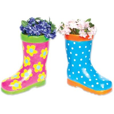 Baker Ross AG273 Set van 2 keramische bloempotten Engelse versie Baker Ross AG273 Set van 2 keramische bloempotten Engelse versie