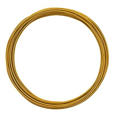 Creative Aluminiumdraad, goudkleurig, 1,5 mm x 5 m, draad voor knutselen, decoratie, bloemist, sieraden, 1,5 mm x 5 m, flexibele sieradendraad, 500 x 0,15 x 0,15 cm Creative Aluminiumdraad, goudkleurig, 1,5 mm x 5 m, draad voor knutselen, decoratie, bloemist, sieraden, 1,5 mm x 5 m, flexibele sieradendraad, 500 x 0,15 x 0,15 cm