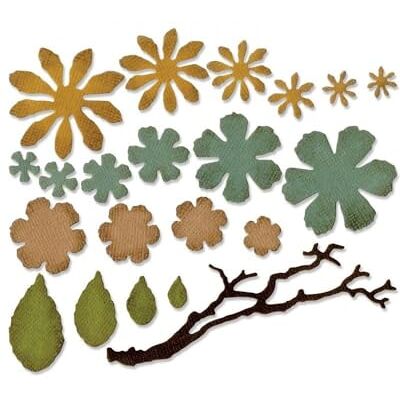 Sizzix 661806 Thinlits Die mini-bloemenelementen, metaal/koolstofstaal, meerkleurig, 19,3 x 14,4 x 0,4 cm, 21-delig Sizzix 661806 Thinlits Die mini-bloemenelementen, metaal/koolstofstaal, meerkleurig, 19,3 x 14,4 x 0,4 cm, 21-delig