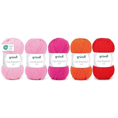 Gründl Lisa Premium wol, effen, 50 g Gründl Lisa Premium wol, effen, 50 g