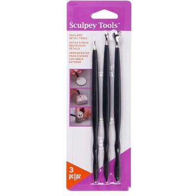 Sculpey Artemio POASSD01 modelleergereedschap, kunststof, zwart, 8,3 x 1,3 x 23,7 cm, 3 stuks Sculpey Artemio POASSD01 modelleergereedschap, kunststof, zwart, 8,3 x 1,3 x 23,7 cm, 3 stuks