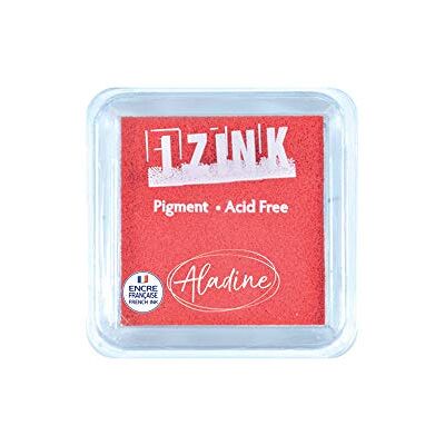 Aladine Izink Pigment Red Inkt Groot Langzaam Drogend Inkt Scrapbooking, Embossing en Creatieve Kaarten Maat L 8 x 8 cm Kleur Rood Aladine Izink Pigment Red Inkt Groot Langzaam Drogend Inkt Scrapbooking, Embossing en Creatieve Kaarten Maat L 8 x 8 cm Kleur Rood