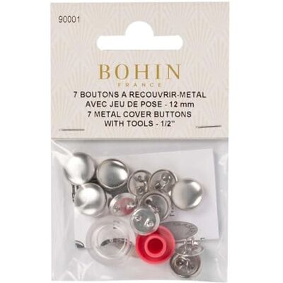 Bohin aluminium (12 mm) knoppen afdekking 7 stuks Bohin aluminium (12 mm) knoppen afdekking 7 stuks