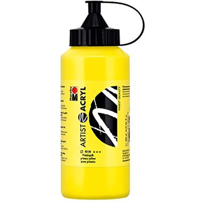 Marabu 12200075919 Artist acryl, primair geel 500 ml, fijne acrylverf in kunstenaarskwaliteit, op waterbasis, pasteuze consistentie, sterk gepigmenteerd, zeer goede glans en dekking Marabu 12200075919 Artist acryl, primair geel 500 ml, fijne acrylverf in kunstenaarskwaliteit, op waterbasis, pasteuze consistentie, sterk gepigmenteerd, zeer goede glans en dekking
