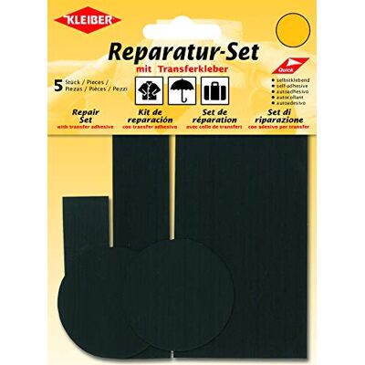 Kleiber 5 stuks zelfklevende nylon patches voor kledingreparatie, zwart, 430-09 Kleiber 5 stuks zelfklevende nylon patches voor kledingreparatie, zwart, 430-09