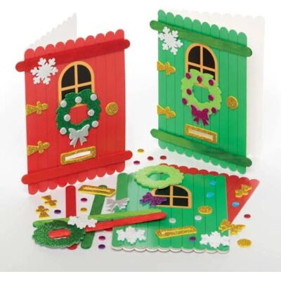 Baker Ross FC102 Set van 6 blanco kerstkaarten om kaarten te maken, maak je eigen kerstkaarten, ideaal voor kinderkunst- en knutselprojecten, groen, rood Baker Ross FC102 Set van 6 blanco kerstkaarten om kaarten te maken, maak je eigen kerstkaarten, ideaal voor kinderkunst- en knutselprojecten, groen, rood