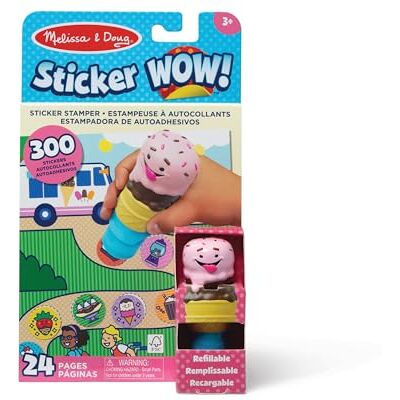 Melissa & Doug Sticker Wow! Activiteitenblok met 24 pagina's en stickerstempel, 300 stickers, fidget speelgoed verzamelfiguur voor kunstwerk, ijs, FSC-gecertificeerd Melissa & Doug Sticker Wow! Activiteitenblok met 24 pagina's en stickerstempel, 300 stickers, fidget speelgoed verzamelfiguur voor kunstwerk, ijs, FSC-gecertificeerd