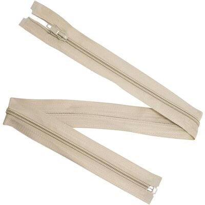 AERZETIX Set van 8 spiraalritssluitingen nr. 5 60 cm deelbaar met schuiver van nylon polyester metaal lichtbeige kleur naaicreaties DIY textiel AERZETIX Set van 8 spiraalritssluitingen nr. 5 60 cm deelbaar met schuiver van nylon polyester metaal lichtbeige kleur naaicreaties DIY textiel