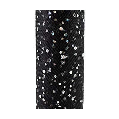 Creativery glitter tule 15 cm x 9 m zwart Creativery glitter tule 15 cm x 9 m zwart