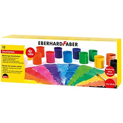 Eberhard Faber 575613 13 gebruiksklare verfpotjes, gekleurd, (13 per verpakking) Eberhard Faber 575613 13 gebruiksklare verfpotjes, gekleurd, (13 per verpakking)