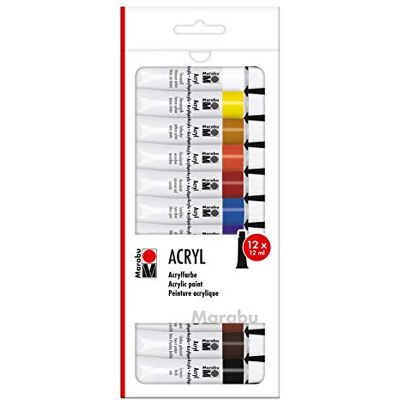 Marabu 121000201 acrylverfset, 18 x 36 ml acrylverf, 12 x 12 ml Marabu 121000201 acrylverfset, 18 x 36 ml acrylverf, 12 x 12 ml