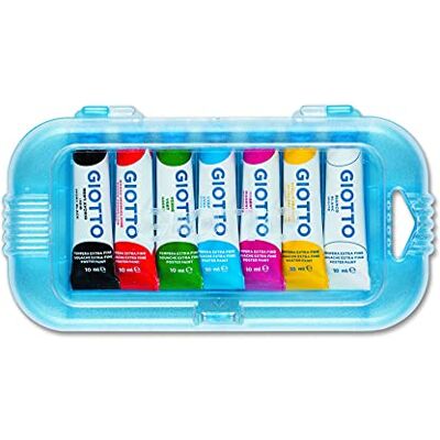 Giotto Extra Fine Paint doos met 7 tubes gouache, 10 ml, gesorteerd Giotto Extra Fine Paint doos met 7 tubes gouache, 10 ml, gesorteerd