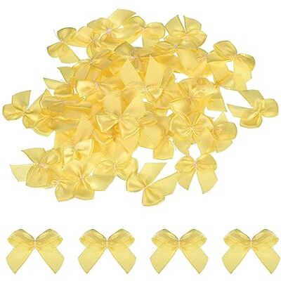 sourcing map 50 stuks mini-strikken van lint, 2,5 cm, mini-stof, satijn, bloemen, strikken voor handwerk, doe-het-zelf, naaien, bruiloft, verjaardag, feest, geel sourcing map 50 stuks mini-strikken van lint, 2,5 cm, mini-stof, satijn, bloemen, strikken voor handwerk, doe-het-zelf, naaien, bruiloft, verjaardag, feest, geel