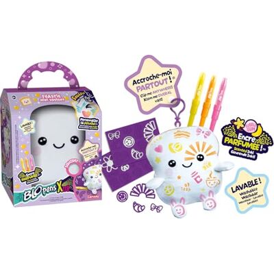 Lansay – BLOPENS XTRA – personaliseerbare mini-squishy – viltstiften voor kinderen vanaf 6 jaar – creatieve schilderset met zelfklevende sjablonen en geurinkt – 3 blopens Lansay – BLOPENS XTRA – personaliseerbare mini-squishy – viltstiften voor kinderen vanaf 6 jaar – creatieve schilderset met zelfklevende sjablonen en geurinkt – 3 blopens