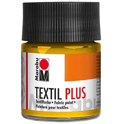 Marabu -Textil Plus: kleur voor donkere stoffen, 50 ml, pot: middelgeel Marabu -Textil Plus: kleur voor donkere stoffen, 50 ml, pot: middelgeel