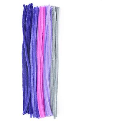 Creative Chenilledraad, 50 stuks, 6 mm/30 cm, paars, pijpenreiniger, zacht ijzerdraad voor armbanden en creatieve vrije tijd Creative Chenilledraad, 50 stuks, 6 mm/30 cm, paars, pijpenreiniger, zacht ijzerdraad voor armbanden en creatieve vrije tijd
