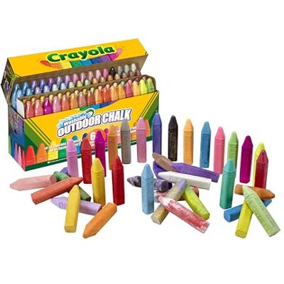 CRAYOLA Doos met 64 wasbare stoeprandkrijt, verschillende kleuren – aanbevolen leeftijd: vanaf 3 jaar CRAYOLA Doos met 64 wasbare stoeprandkrijt, verschillende kleuren – aanbevolen leeftijd: vanaf 3 jaar