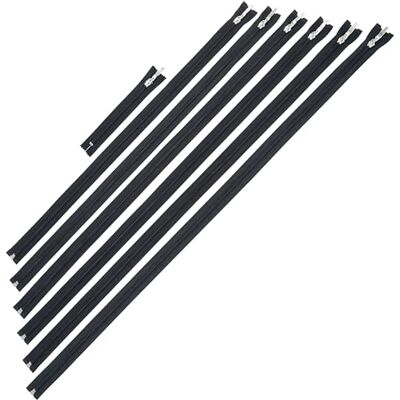 AERZETIX Set van 6 spiraalritssluitingen nr. 5 60 65 70 75 80 85 cm deelbaar + 1 ritssluiting 16 cm niet deelbaar nr. 5 met decoratieve trekker van metaal, nylon, polyester, zwart AERZETIX Set van 6 spiraalritssluitingen nr. 5 60 65 70 75 80 85 cm deelbaar + 1 ritssluiting 16 cm niet deelbaar nr. 5 met decoratieve trekker van metaal, nylon, polyester, zwart