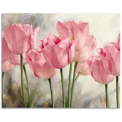 Fokenzary Olieverf voor kinderen of volwassenen, beginners, met penselen en acrylverf (40 x 50 cm, tulp) Fokenzary Olieverf voor kinderen of volwassenen, beginners, met penselen en acrylverf (40 x 50 cm, tulp)