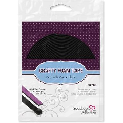 Scrapbook Adhesives BY 3L Crafty Schuimtape, 4 m, zwart Scrapbook Adhesives BY 3L Crafty Schuimtape, 4 m, zwart