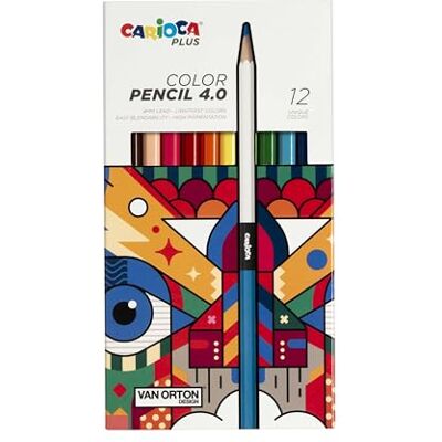 CARIOCA Plus I Kleurpotloden 4.0 van hout met dikke en zachte mina met hoge pigmentatie 12 stuks CARIOCA Plus I Kleurpotloden 4.0 van hout met dikke en zachte mina met hoge pigmentatie 12 stuks