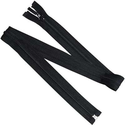 AERZETIX Set van 6 spiraalritssluitingen nr. 5 75 cm deelbaar zwart met decoratieve trekker voor jasaccessoires en kledingnaaien AERZETIX Set van 6 spiraalritssluitingen nr. 5 75 cm deelbaar zwart met decoratieve trekker voor jasaccessoires en kledingnaaien