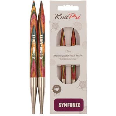 KnitPro Symfonie 8 mm verwisselbare normale ronde naalden, meerkleurig KnitPro Symfonie 8 mm verwisselbare normale ronde naalden, meerkleurig